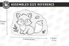 Wooden Fox Coloring Board Laser Cut | Kids Activity Craft Product Image 2