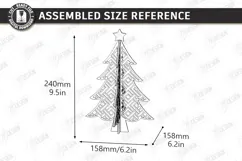 Wooden Christmas Tree Laser Cut | Tabletop Christmas Decor Product Image 2
