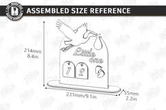 Pregnancy Countdown Milestone Board Laser Cut|Counting Weeks Product Image 3