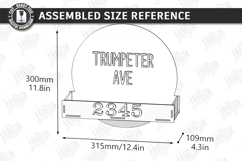 Modern House Number - Address Sign SVG Layered Laser Cut Product Image 3