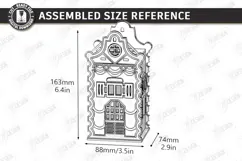 Christmas Village Nightlight Laser Cut | 3D House Lantern Product Image 3