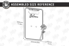 Valentine Flower Holder Card Laser Cut | Bouquet Holder SVG Product Image 2