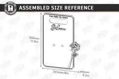 Valentine Flower Holder Card Laser Cut | Bouquet Holder SVG Product Image 2