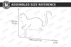 Cat Door Corner Laser Cut| Wall Decor|Home Decor |Black Cat Product Image 3