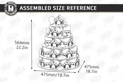 3D Tiered Wooden Christmas Village Advent Calendar Laser Cut Product Image 2