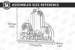 Fall Pumpkin Wooden Décor Laser Cut | Autumn Decor | Fall Product Image 3