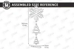 Christmas Hanging Decor Laser Cut | Christmas Wall Décor Product Image 2