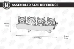 3D Cute Wooden Fridge Magnet Laser Cut | Owls SVG | Kitchen Product Image 3
