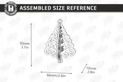 Wooden 3D Christmas Ornament Laser Cut | 3D Hanging Decor Product Image 2