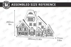 3D Christmas Village Lighted Stand Laser Cut | Holiday Decor Product Image 2
