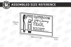 Funny Bathroom Wall Art Laser Cut | Sarcastic Toilet Sign Product Image 2