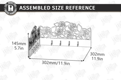 Corner Key Holder Rack Laser Cut | Wall Decor | Home Decor Product Image 2