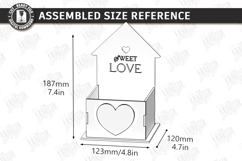 Valentine's Day Planter Holder Laser Cut | Flower Box SVG Product Image 2