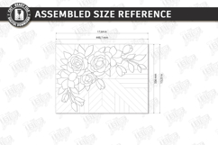 3D Floral Wall Art Laser Cut | Layered Flowers Sign Product Image 2