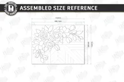 3D Floral Wall Art Laser Cut | Layered Flowers Sign Product Image 2