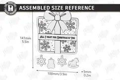 3D Wooden and Acrylic Christmas Tree Ornament Laser Cut |CNC Product Image 2