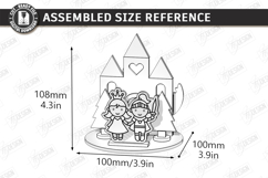 Wooden Music Box Laser Cut | Decorative 3D Carousel SVG |CNC Product Image 2