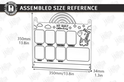 Kids Weekly Wall Planners Laser Cut Bundle | Nursery Decor Product Image 7