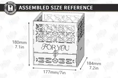 Flowers and Chocolate Box Laser Cut | Mother's Day Gift Idea Product Image 2