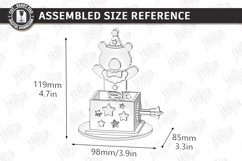 3D Music Boxes Laser Cut Bundle | Nursery Decor | Kids Laser Product Image 12