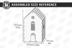 3D Mini House Paper Bin Laser Cut | Desktop Storage Box |CNC Product Image 2