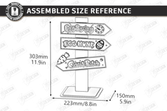 Easter Egg Hunt Sign Laser Cut | Outdoor Easter Sign Stakes Product Image 2