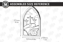 3D Layered Easter Decor Laser Cut | Jesus Cross 3D Layered Product Image 2