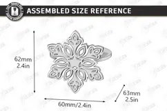 3D Christmas Napkin Ring Laser Cut | Festive Table Decor Product Image 2