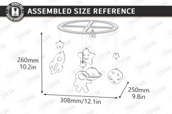 Baby Nursery Mobile Laser Cut | Newborn SVG | Nursery Decor Product Image 2