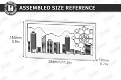 3D Cityscape Layered Laser Cut | Shadow Box | Wall Decor SVG Product Image 3