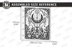 Wooden Mystical Notebook Cover Laser Cut | Moon SVG | Tarot Product Image 3