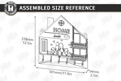 Family Key Holder Laser Cut | Decorative Wall Key Organizer Product Image 2