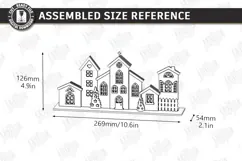 Christmas Village Lighted Stand Laser Cut | Christmas Town Product Image 2