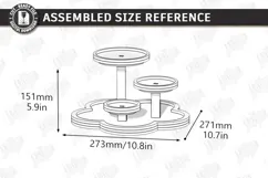 Tabletop Organizer Laser Cut | Tiered Tray | Jewelry Stand Product Image 2