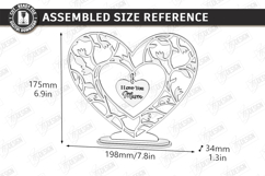 Mother's Day Hanging Heart Laser Cut | Floral Heart SVG |CNC Product Image 2