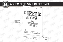 Coffee Mug and Wine Glass Holder Laser Cut | Wall Decor SVG Product Image 2