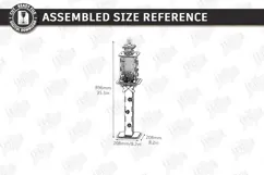 Christmas Flashlight Laser Cut | 3D Christmas Lantern Post Product Image 3