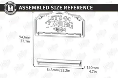 Fishing Rod Rack Design Laser Cut | Father's Day Gift Idea Product Image 2