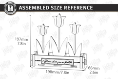 3d layered Flower - Wooden Spring Flowers Decor Laser Cut Product Image 3