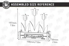3d layered Flower - Wooden Spring Flowers Decor Laser Cut Product Image 3