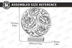 3D Layered Round Lamp Laser Cut | Night Light | Pions | CNC Product Image 2