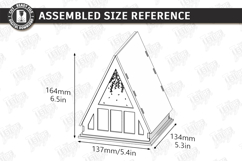 3D Lantern House Laser Cut | Wood and Acrylic Night Light Product Image 2