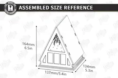 3D Lantern House Laser Cut | Wood and Acrylic Night Light Product Image 2