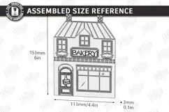 Miniature Village Blocks Toy Laser Cut | Town House Product Image 2