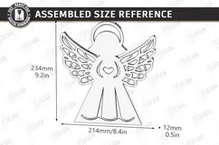 Wooden Angel Night Light Laser Cut | 3D Layered Christmas Product Image 2