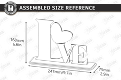 Minimalist Love Stands Laser Cut Bundle | Romantic Signs SVG Product Image 8