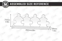 Family Puzzle Photo Frame Laser Cut | Modern Picture Frame Product Image 5