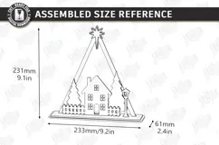 3D Minimalist Wooden and White Christmas Décor Laser Cut Product Image 2