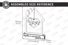 Love Home Décor Laser Cut | Table Decoration | Modern Rustic Product Image 2