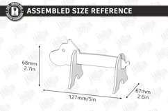 Animal Tape Dispenser Laser Cut | Desk Tape Holder | Hippo Product Image 2